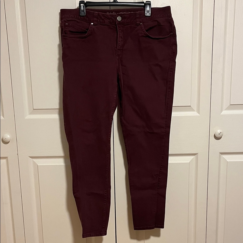 Rafaella, plum colored jeans, size 16W